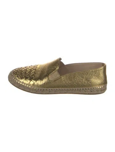 Pre-owned Bottega Veneta Intrecciato Weave Leather Espadrilles