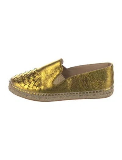 Pre-owned Bottega Veneta Intrecciato Weave Leather Espadrilles