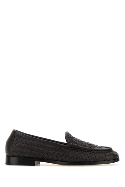 Bottega Veneta Intrecciato Weave Leather Loafer In Brown