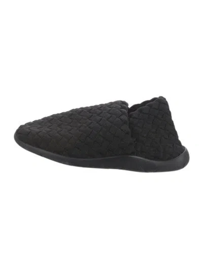 Pre-owned Bottega Veneta Intrecciato Weave Loafers In Black