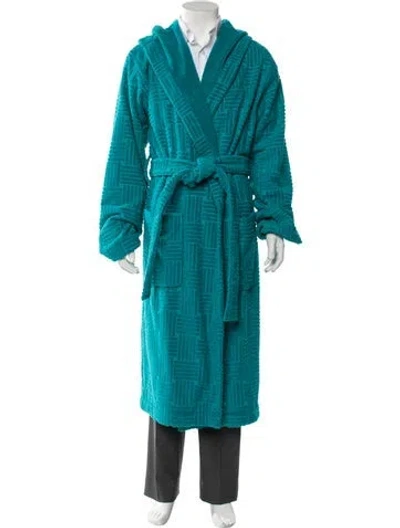 Pre-owned Bottega Veneta Intrecciato Weave Robe In Blue