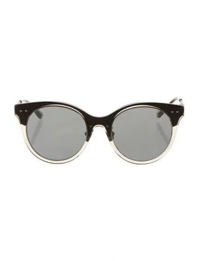 Pre-owned Bottega Veneta Intrecciato Weave Round Sunglasses In Multi