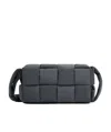 Bottega Veneta Intrecciato-weave Shoulder Bag In Black