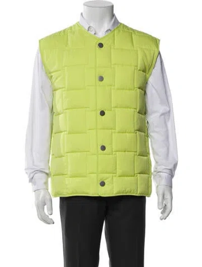 Pre-owned Bottega Veneta Intrecciato Weave Vest In Green