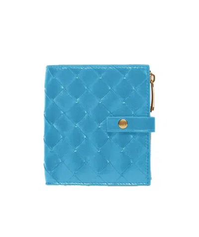 Bottega Veneta Intrecciato-weave Wallet In Blue