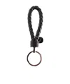 Bottega Veneta Intrecciato Weaves Key Ring In Black
