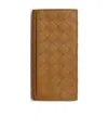 Bottega Veneta Intrecciato Weaves Long Purses In Brown