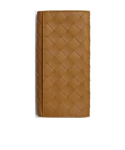 Bottega Veneta Intrecciato Weaves Long Purses In Brown
