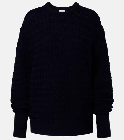Bottega Veneta Intrecciato Wool Sweater In Black
