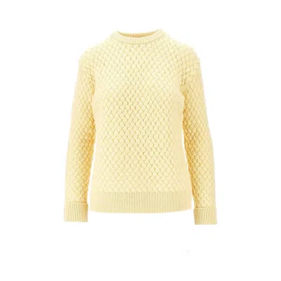 Bottega Veneta Intrecciato Wool Sweater In Yellow