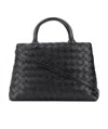 Bottega Veneta Intrecciato Woven Handbag In Black