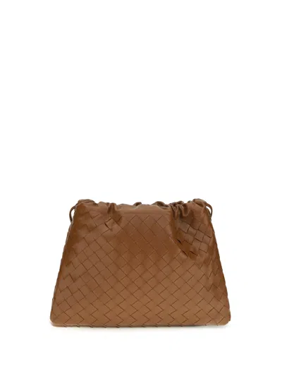 Bottega Veneta Intrecciato Woven Leather Clutch In Brown