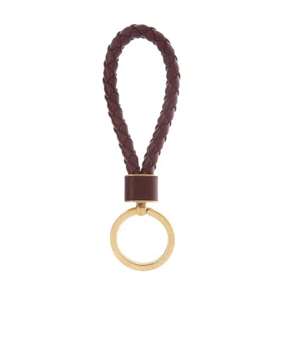 Bottega Veneta Intrecciato Woven Leather Key Chain In Multicolor