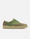 Bottega Veneta Intrecciato Woven Suede Low Sneakers In Multi
