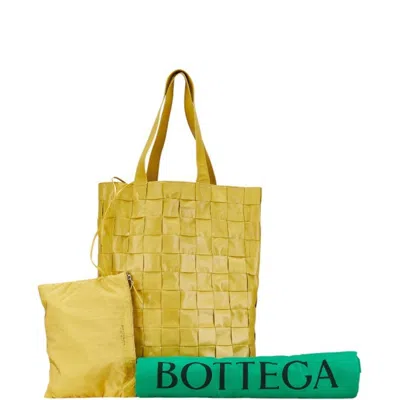 Pre-owned Bottega Veneta Intrecciato Yellow Leather Tote Bag ()