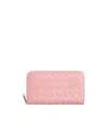 Bottega Veneta Intrecciato Zip Around Wallet In Pink