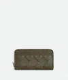 Bottega Veneta Intrecciato Zip Around Wallet