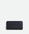 Bottega Veneta Intrecciato Zip Around Wallet In Black