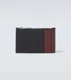 Bottega Veneta Intrecciato Zip-up Leather Card Case In Brown