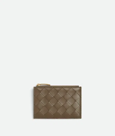Bottega Veneta Intrecciato Business Card Case In Green