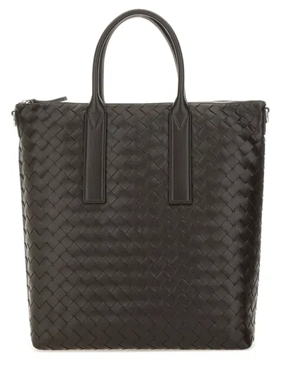 Bottega Veneta Intrecciato Zipped North-south Tote In Brown
