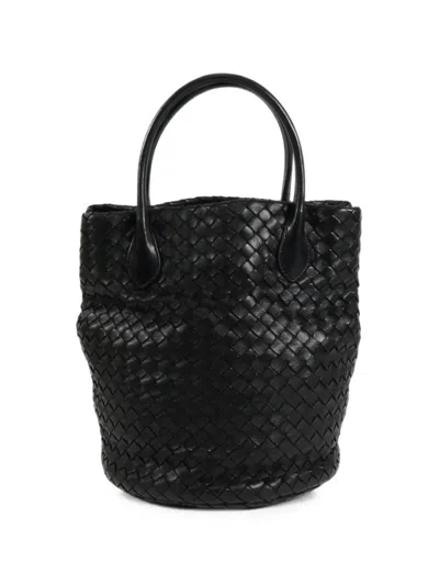 Bottega Veneta Intrecciato-leather Tote Bag In Black