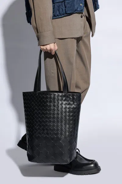 Bottega Veneta Intrecciatto Shopper Bag In Black