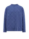 Bottega Veneta Men Intreccio 3d Wool Sweater In Multi