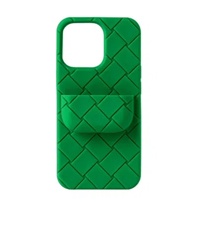 Bottega Veneta Intreccio Airpods Pro  Iphone 13 Pro Mobile Phone Case In Green