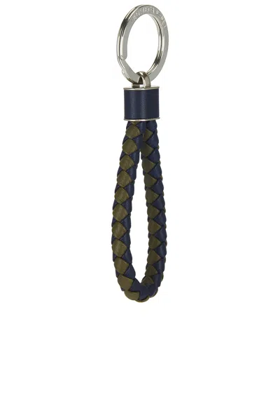BOTTEGA VENETA INTRECCIO BICOLOR KEY RING