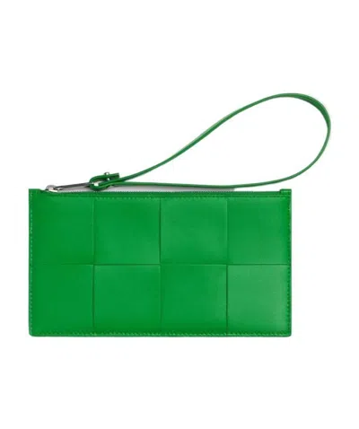 Bottega Veneta Intreccio Bill Pouch In Green