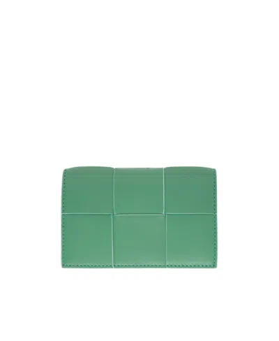 Bottega Veneta Intreccio Card Package In Green
