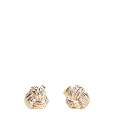 Bottega Veneta Intreccio Earrings In Gold
