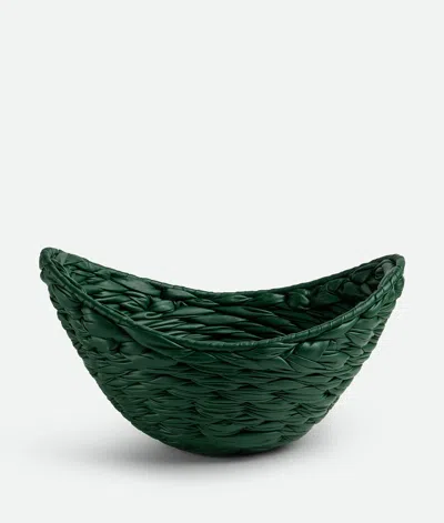 Bottega Veneta Saladier Intreccio Foulard In Raintree