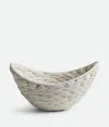 Bottega Veneta Saladier Intreccio Foulard In White