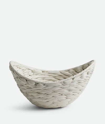 Bottega Veneta Saladier Intreccio Foulard In White