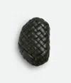 Bottega Veneta Stein Aus Intreccio Foulard In Dark Green