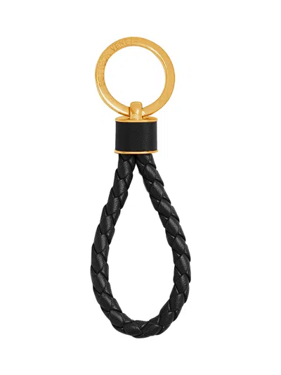 Bottega Veneta Intreccio Key Ring In Black