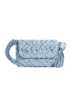Bottega Veneta Intreccio Knitted Shoulder Bag In Ice