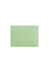 Bottega Veneta Intreccio Leather Cardholder In Green