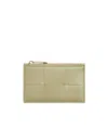Bottega Veneta Intreccio Leather Cardholder In Nude