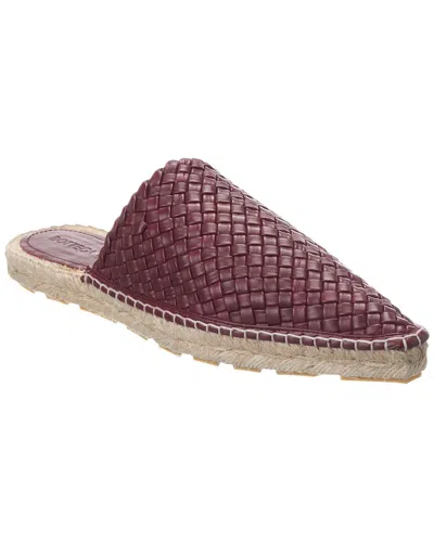 Bottega Veneta Intreccio Leather Espadrille In Brown