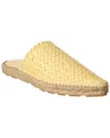 Bottega Veneta Nappa Leather Intreccio Woven Espadrilles In Yellow