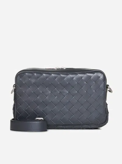 Bottega Veneta Intreccio Leather Small Camera Bag In Ardoise