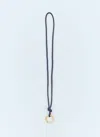 Bottega Veneta Intreccio Long Keyring In Brown