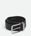 Bottega Veneta Intreccio Loop Belt In Black