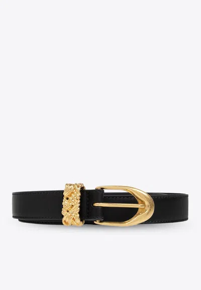 Bottega Veneta Intreccio Loop Leather Belt