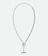 Bottega Veneta Intreccio Necklace In Silver