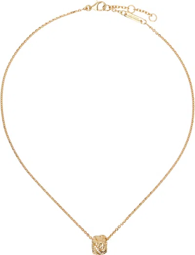 Bottega Veneta Intreccio Pendant Necklace In White