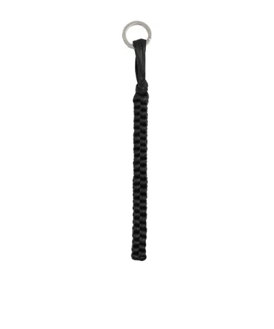 Bottega Veneta Intreccio Rope Long Key Ring In Purple